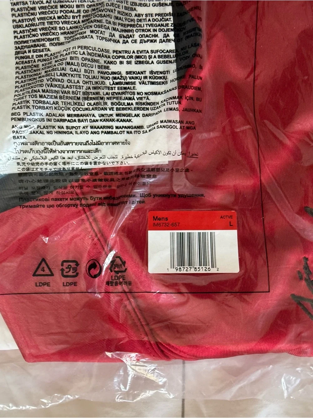AIR JORDAN X LEVI'S FOOTBALL JERSEY Gym Red Logo Graphic Men's Size Large